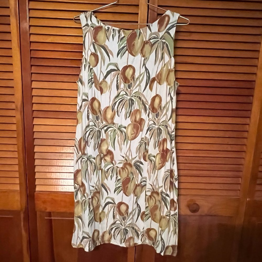 Vintage Tori Richard Mango Hawaiian Dress - Size L